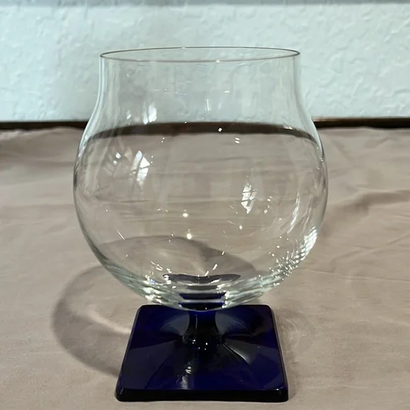 Set of 4 Rosenthal Cobalt Blue Square Stemmed Cognac Brandy Snifters - Picture 2 of 6